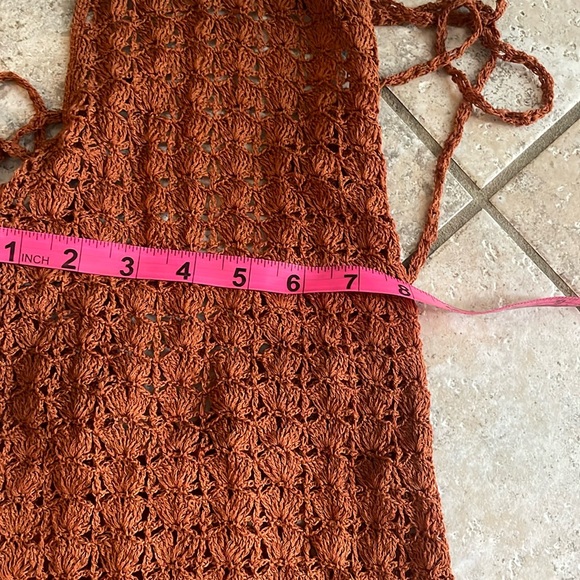 CULT GAIA Demi Crochet Halter Dress Spice - Picture 16 of 16